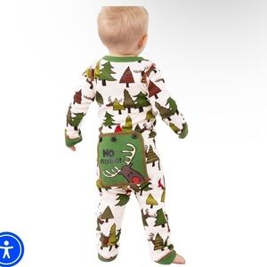 The Lazy One No Peeking! Infant Christmas Reindeer Onesie Flapjack